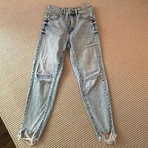 Garage ripped mom jeans
